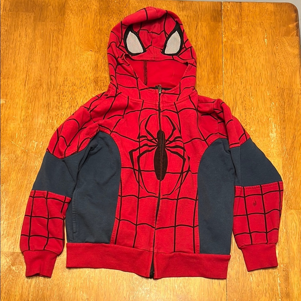 Marvel Spiderman Zip Up Sweatshirt Hoodie Size 6